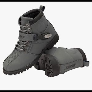 Joe Rocket Men's Grey Leather Motorcycle Boot